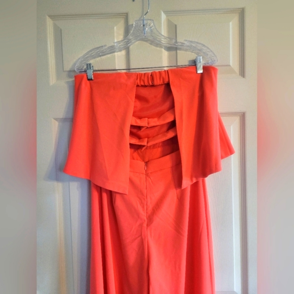 Do + Be Salmon Strapless Jumpsuit Medium NWT
